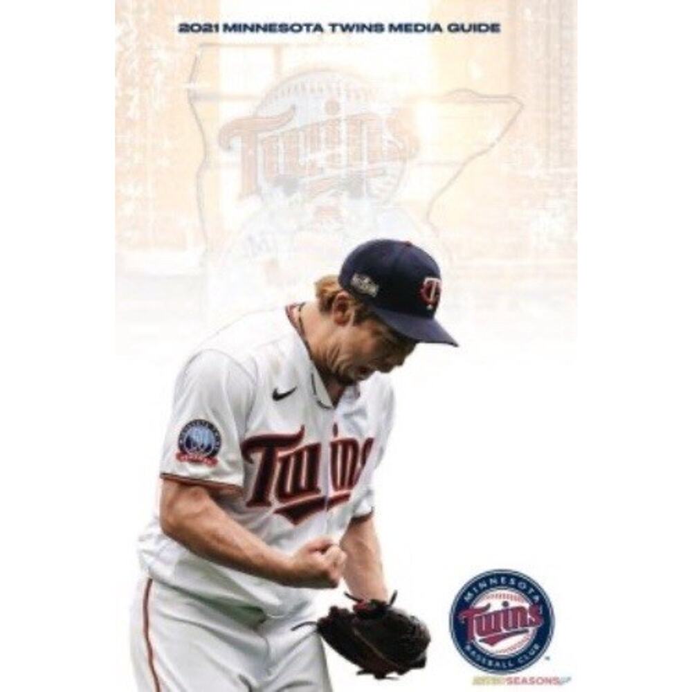 Minnesota Twins 2021 Official Media Guide Baseball Cover On 12x8in Metal Sign
